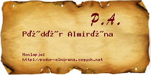 Pödör Almiréna névjegykártya